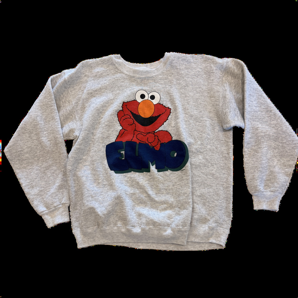Vintage Sesame Street Elmo Grey Graphic Sweatshirt Medium/Large